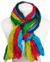 Regenbogen Knitterschal Damen Seidenschal Schal seide gelb, grün, blau, rot, schwarz